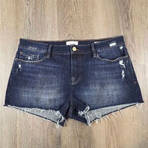 Frame Le Cutoff Distressed Shorts Size 32